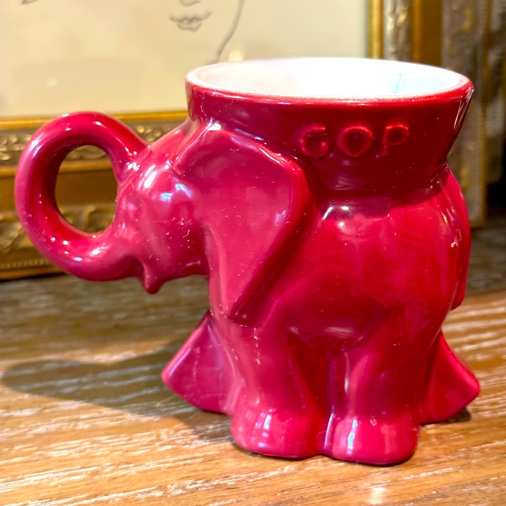 Frankoma Republican Elephant Mug Vintage 1984